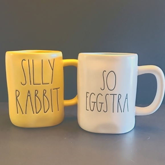 Rae Dunn Other - Rae Dunn "Silly Rabbit" and "So Eggstra" Mugs